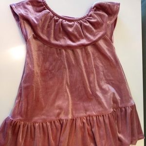 🚫sold🚫Navy Baby Velour Dress/ Rose🌸